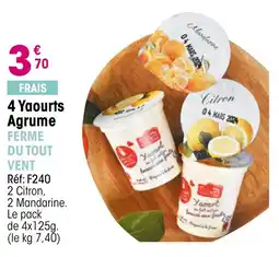 Croque Gel 4 yaourts agrume ferme du tout vent offre