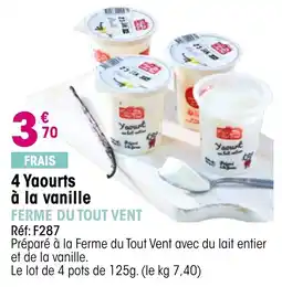 Croque Gel 4 yaourts à la vanille ferme du tout vent offre