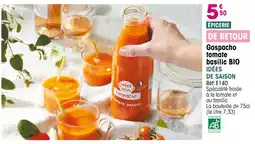 Croque Gel Gaspacho tomate basilic bio idées de saison offre