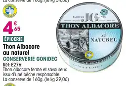 Croque Gel Thon albacore au naturel conserverie gonidec offre