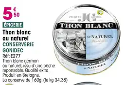 Croque Gel Thon blanc au naturel conserverie gonidec offre