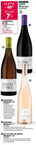 Croque Gel La bouteille de vin offre