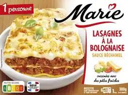 Auchan Marie plat cuisiné lasagnes à la bolognaise surgelé marie offre