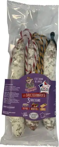 Auchan Le sechoir des alpes lot de 3 saucissons secs séchoir des alpes offre