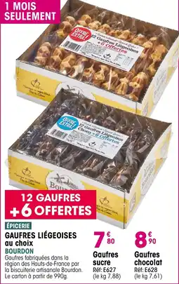 Croque Gel Gaufres liégeoises au choix bourdon offre
