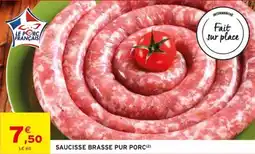 Intermarché Saucisse brasse pur porc offre