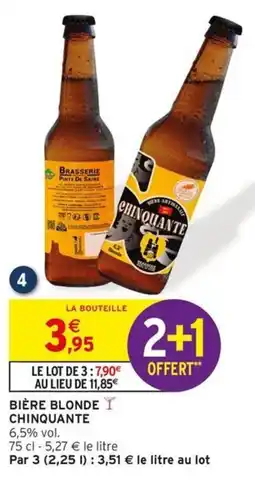 Intermarché Bière blonde y chinquante offre
