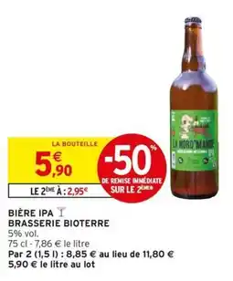 Intermarché Bière ipa brasserie bioterre offre