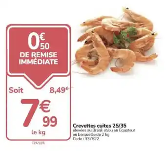 Crevettes cuites 25/35
