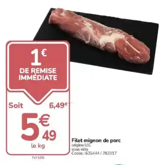 Filet mignon de porc