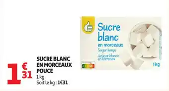 Sucre blanc en morceaux pouce