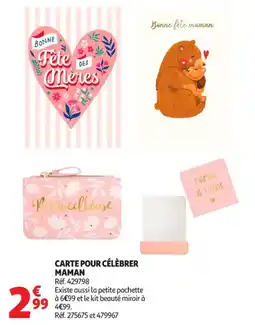 Auchan Supermarché Carte pour célèbrer maman offre