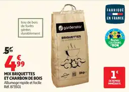 Auchan Supermarché Mix briquettes et charbon de bois offre