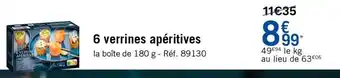 6 verrines apéritives