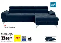 Conforama Canapé d'angle convertible Lugano offre