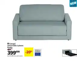Conforama Canapé convertible 2 places Paulin offre