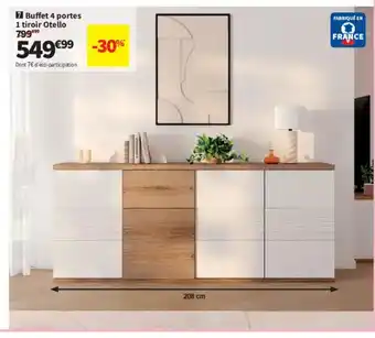 Conforama Buffet 4 portes 1 tiroir Otello offre