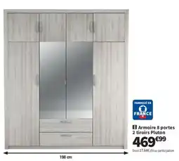 Conforama Armoire 8 portes 2 tiroirs Pluton offre