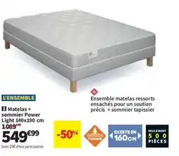 Conforama Matelas + sommier Power Light offre
