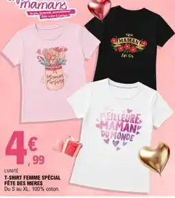 E.Leclerc T-SHIRT FEMME SPÉCIAL FÊTE DES MÈRES offre