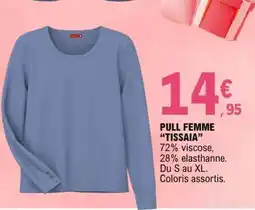 E.Leclerc PULL FEMME “TISSAIA” offre