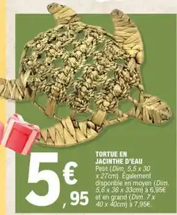 E.Leclerc TORTUE EN JACINTHE D’EAU offre