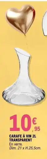 E.Leclerc CARAFE À VIN 2L TRANSPARENT offre