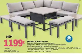 ENSEMBLE DÉJEUNER 6 PIÈCES