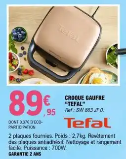 E.Leclerc Croque Gaufre Tefal offre