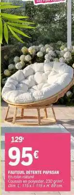E.Leclerc FAUTEUIL DÉTENTE PAPASAN offre