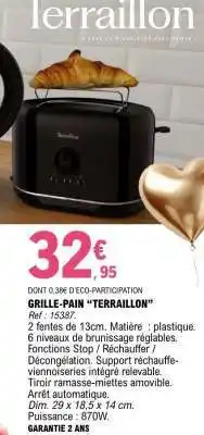 E.Leclerc GRILLE-PAIN TERRAILLON offre