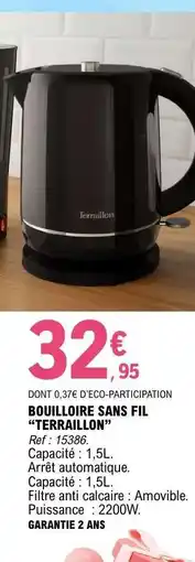 E.Leclerc BOUILLOIRE SANS FIL TERRAILLON offre