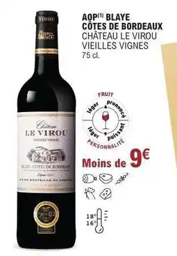 E.Leclerc CHÂTEAU LE VIROU VIEILLES VIGNES offre