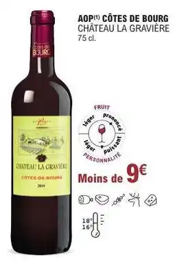 E.Leclerc AOP CÔTES DE BOURG CHÂTEAU LA GRAVIÈRE offre