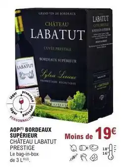 E.Leclerc AOP BORDEAUX SUPÉRIEUR offre