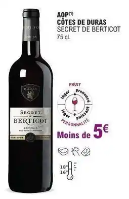 E.Leclerc SECRET DE BERTICOT offre