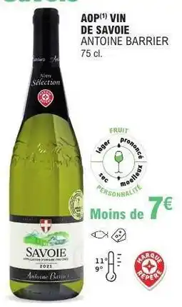 E.Leclerc AOP Vin de Savoie Antoine Barrier offre