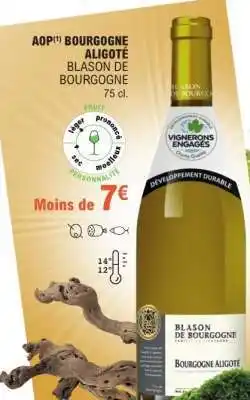 E.Leclerc AOP Bourgogne Aligoté Blason de Bourgogne offre