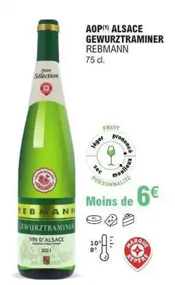 E.Leclerc AOP ALSACE GEWURZTRAMINER 'REBMANN' offre