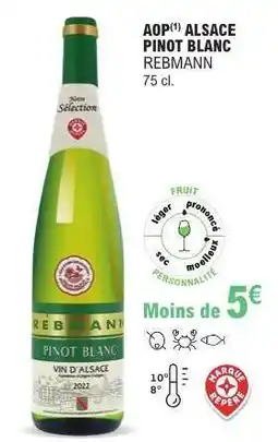 E.Leclerc AOP ALSACE PINOT BLANC REBMANN offre