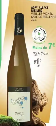 E.Leclerc AOP ALSACE RIESLING VIEILLES VIGNES CAVE DE BEBLENHEIM offre
