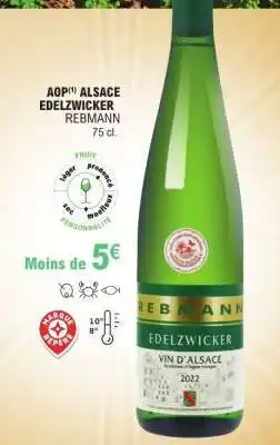 E.Leclerc AOP ALSACE EDELZWICKER REBMANN offre