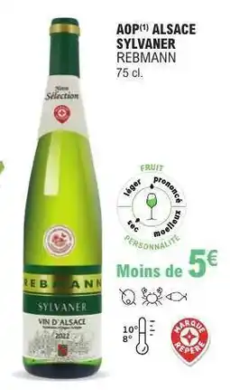 E.Leclerc AOP ALSACE SYLVANER REBMANN offre