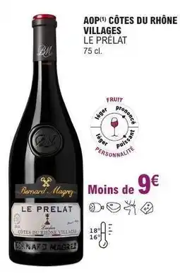 E.Leclerc AOP CÔTES DU RHÔNE VILLAGES LE PRÉLAT offre