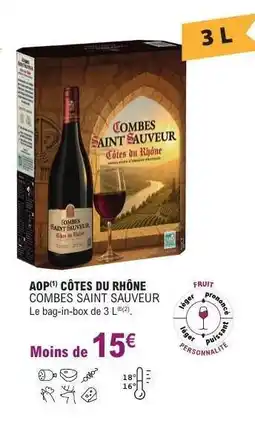 E.Leclerc AOP CÔTES DU RHÔNE COMBES SAINT SAUVEUR offre