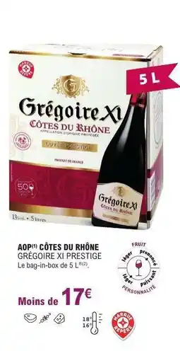 E.Leclerc AOP CÔTES DU RHÔNE GRÉGOIRE XI PRESTIGE offre