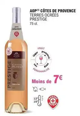 E.Leclerc AOP CÔTES DE PROVENCE TERRES OCRÉES PRESTIGE offre