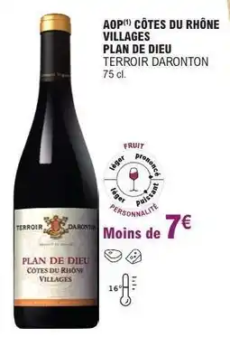 E.Leclerc AOP CÔTES DU RHÔNE VILLAGES PLAN DE DIEU offre