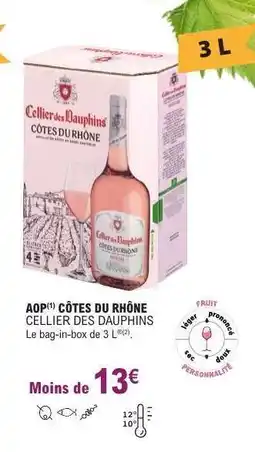E.Leclerc AOP Côtes du Rhône 'Cellier des Dauphins' offre