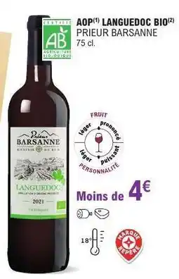 E.Leclerc AOP LANGUEDOC BIO PRIEUR BARSANNE offre